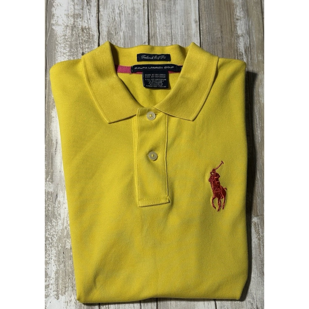 Lauren Ralph Lauren Yellow Polo with Red Logo